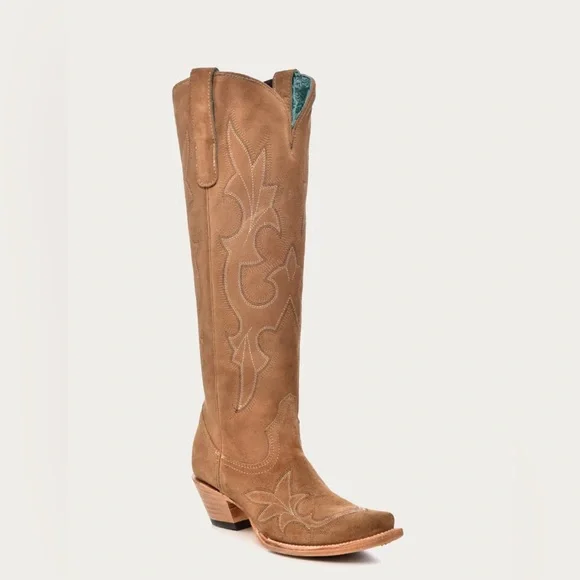 Tan Western Knee-High Boots - Picture 7 of 7